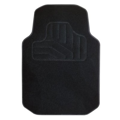 Norauto Universal Autoteppich in Schwarz, Auto Textil Fußmatte für