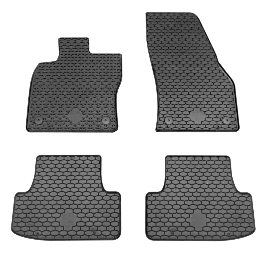 Wendbare universal-Fußmatten im 2-teiligen Set, Teppich und PVC, schwarz,  von Norauto - ATU
